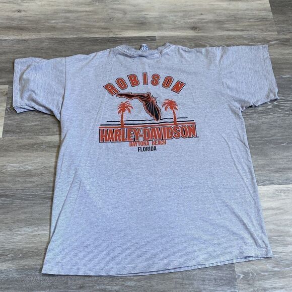 Harley Davidson Robison's Daytona Beach FL T XL ~1993~VINTAGE~Read~SINGLE STITCH - Picture 7 of 13